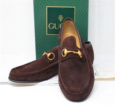 gucci men suede brown mules|gucci moccasins men's.